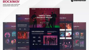 Rockway - Music Band & Musician Elementor Template Kit