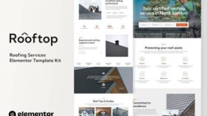 Rooftop - Roofing Service Elementor Template Kit