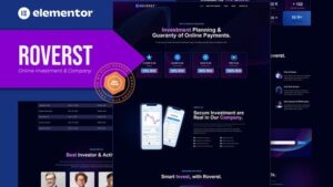 Roverst - Online Investment & Company Elementor Template Kit