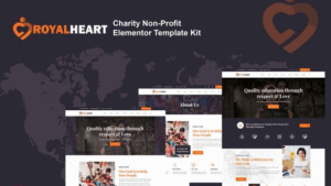 Royalheart - Nonprofit Charity Elementor Template Kit