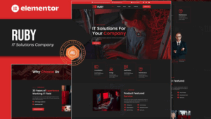 Ruby - IT Solutions Company Elementor Template Kit