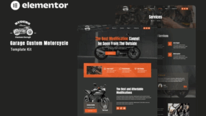 Ryders - Garage Custom Motorcycle Elementor Template Kit