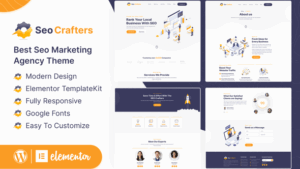 SEOCrafters - Marketing Agency Elementor Template Kit