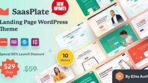 SaasPlate (v1.2.8) Landing Page WordPress Theme