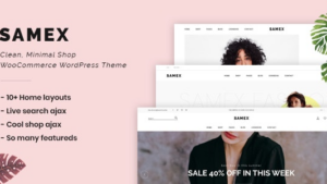 Samex (v2.7) Clean, Minimal Shop WooCommerce WordPress Theme
