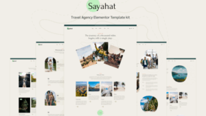 Sayahat - Travel Agency Elementor Template kit