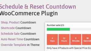 Schedule, Reset Countdown Plugin | WooCP v1.0.0