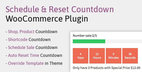 Schedule, Reset Countdown Plugin | WooCP v1.0.0