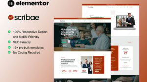 Scribae - Notary & Legal Service Elementor Template Kit