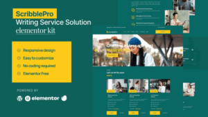 Scribble - Content Writing Service Elementor Template Kit