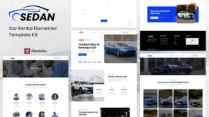 Sedan - Car Rental Elementor Template Kit