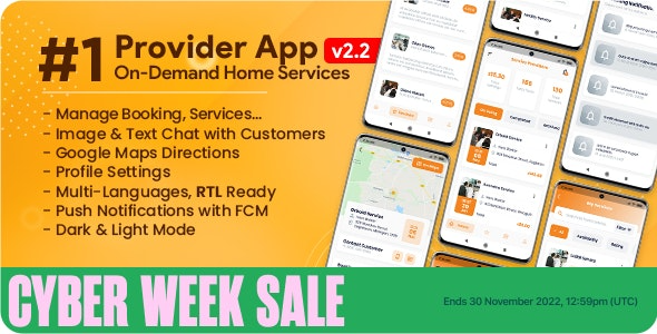 (v3.0.0) Service Provider App for On-Demand Home Services Complete Solution