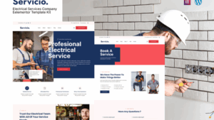 Servicio - Electrician & Electrical Services Template Kit