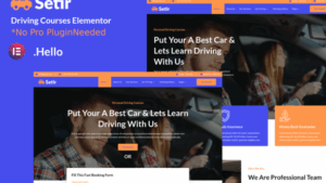 Setir - Driving Courses Elementor Template Kit