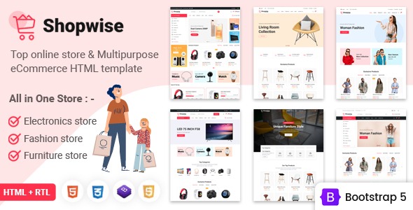 Shopwise (v1.4) eCommerce Bootstrap 5 Multipurpose HTML Template