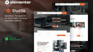 Shuttle – Bus Charter Service & Transport Company Elementor Template Kit