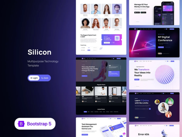 Silicon v1.4.0 Business / Technology Template + UI Kit