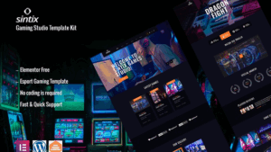 Sintix - Gaming Studio Elementor Template Kit