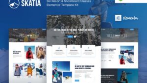 Skatia - Ski Resort &  Snowboard Classes Elementor Template Kit