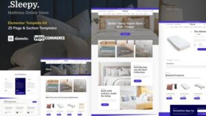 Sleepy - Mattress & Bedding Online Store Elementor Pro Template Kit