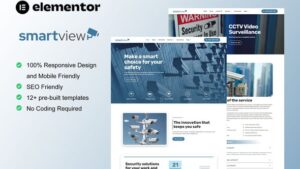 SmartView - CCTV & Security Elementor Template Kit