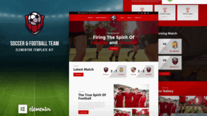 Socca – Football Team & Sports Club Elementor Template Kit
