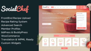SocialChef v1.13.1 Social Recipe WordPress Theme