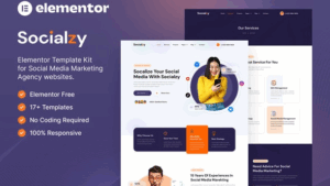 Socialzy – Social Media Marketing Agency Elementor Template Kit