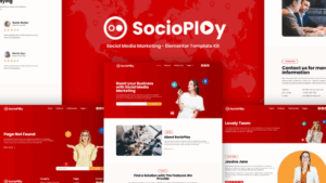 Socioplay - Social Media Marketing Elementor Template Kit