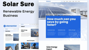 Solar Sure - Renewable Energy Business - Elementor Template Kit