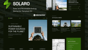 Solaro - Solar & Renewable Energy Elementor Template Kit