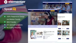 SpeakUp - Language Course & Translation Service Elementor Template Kit