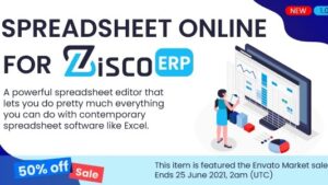 Spreadsheet online for ZiscorERP v1.0.1