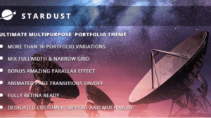 Stardust v3.1 Multi-Purpose Portfolio WordPress Theme