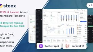 Steex (v1.4.0) HTML & Laravel Admin Dashboard Template