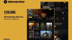 Streama - Streaming Service Elementor Template Kit