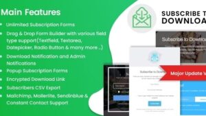 Subscribe to Download (v2.1.0) An Advanced Subscription Plugin For WordPress