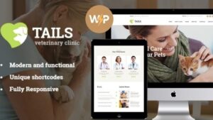 Tails (v1.4.11) Veterinary Clinic, Pet Care & Animal WordPress Theme + Shop