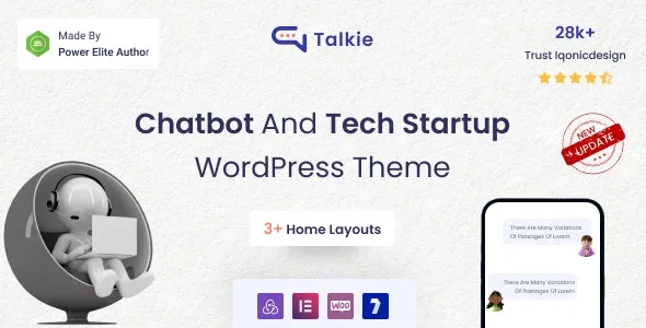 Talkie v1.1.5 Chatbot and Tech Startup WordPress Theme