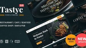 Tastyc (v2.5.3) Restaurant WordPress Theme [Activated]