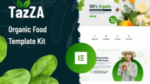 TazZA - Organic Food Elementor Template Kit