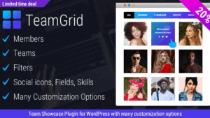 Team Grid (v1.3.6) Team Member Showcase WordPress Plugin & Team Editor