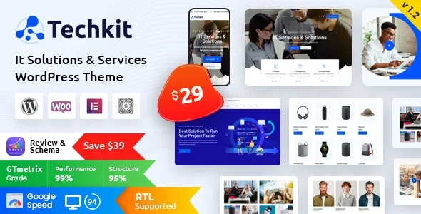 Techkit (v2.5) Technology & IT Solutions WordPress Theme
