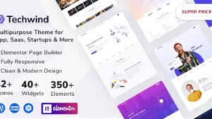 Techwind v1.0.6 Multipurpose Landing WordPress Theme