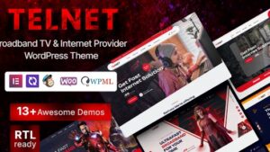 Telnet (v2.0.3) Broadband TV & Internet Provider WordPress Theme
