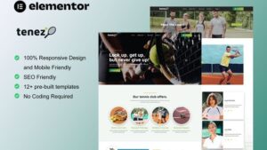Tenez - Tennis School & Club Elementor Template Kit