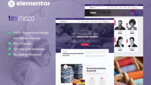 Texmazo - Textile & Garment Industry Elementor Template Kit