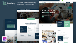 Textilery – Textile & Garment Industry Elementor Template Kit