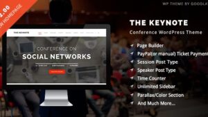 The Keynote v2.3.9 Conference / Event / Meeting WordPress Theme