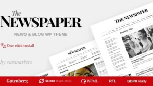 The Newspaper (v1.1.9) Magazine Editorial WordPress Theme
